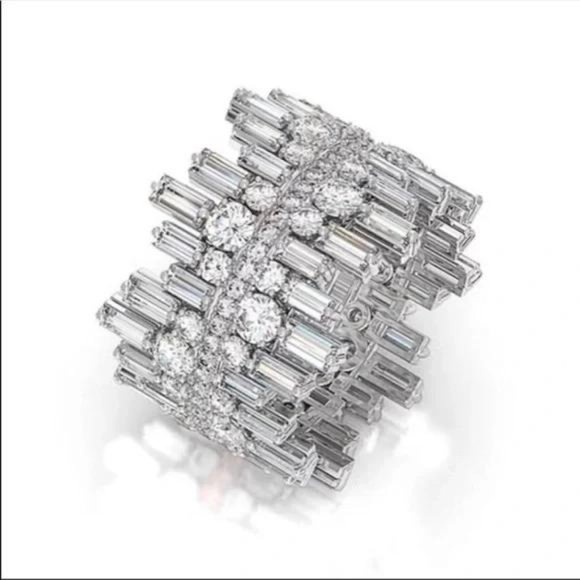 NEW 925 STERLING SILVER ROUND SQUARE RING - Picture 2 of 6